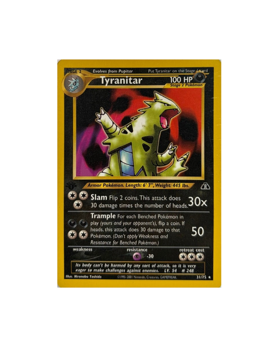 Tyranitar 1st ED Rare - Neo Discovery 31/75 - ENG Poke Collect