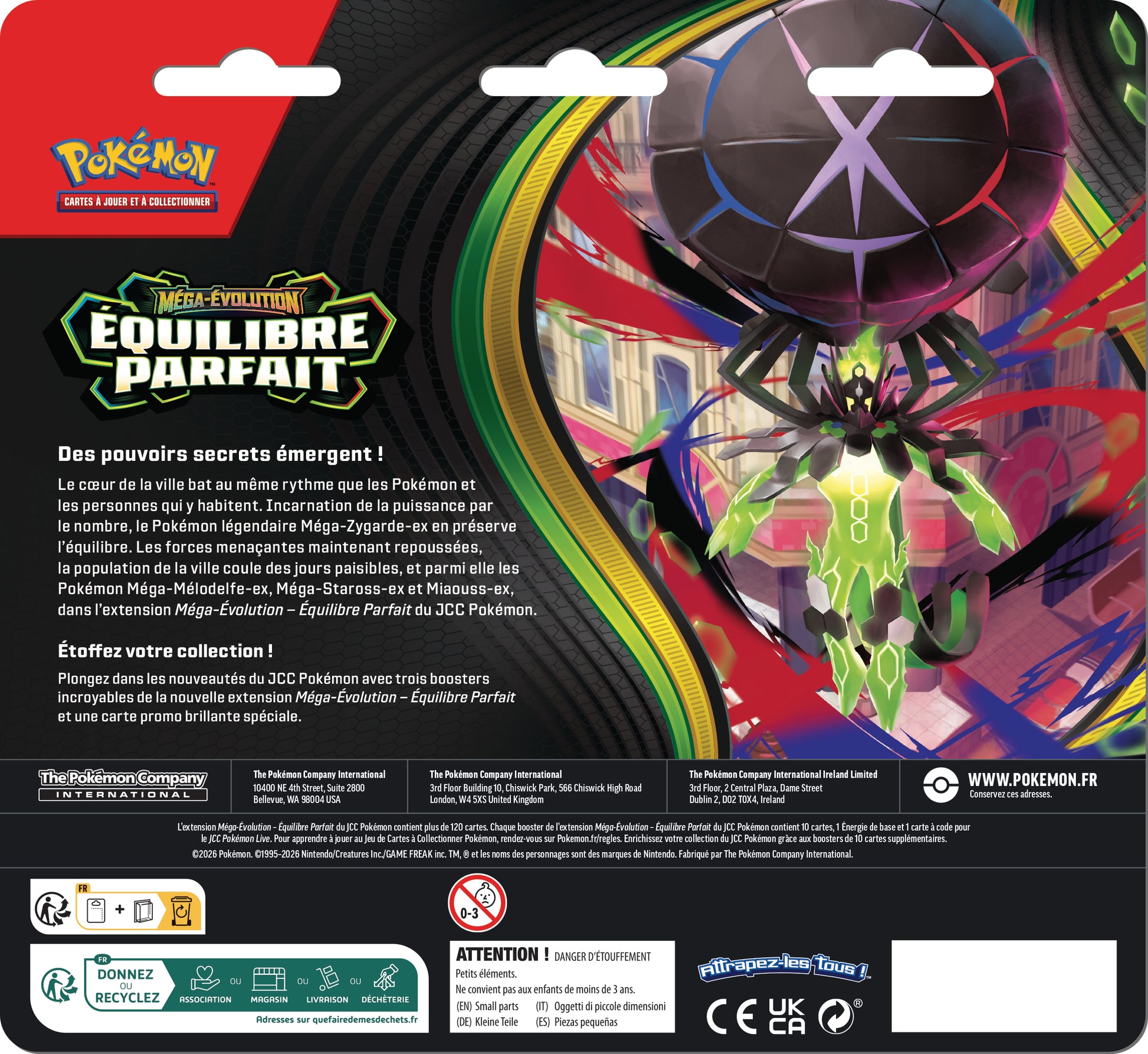 POKÉMON JCC - PACK DE 3 BOOSTERS SOUS BLISTER MÉGA-ÉVOLUTION - ME03 ÉQUILIBRE PARFAIT GERMIGNON (1 BLISTER ALÉATOIRE) - FR Hoshi TCG